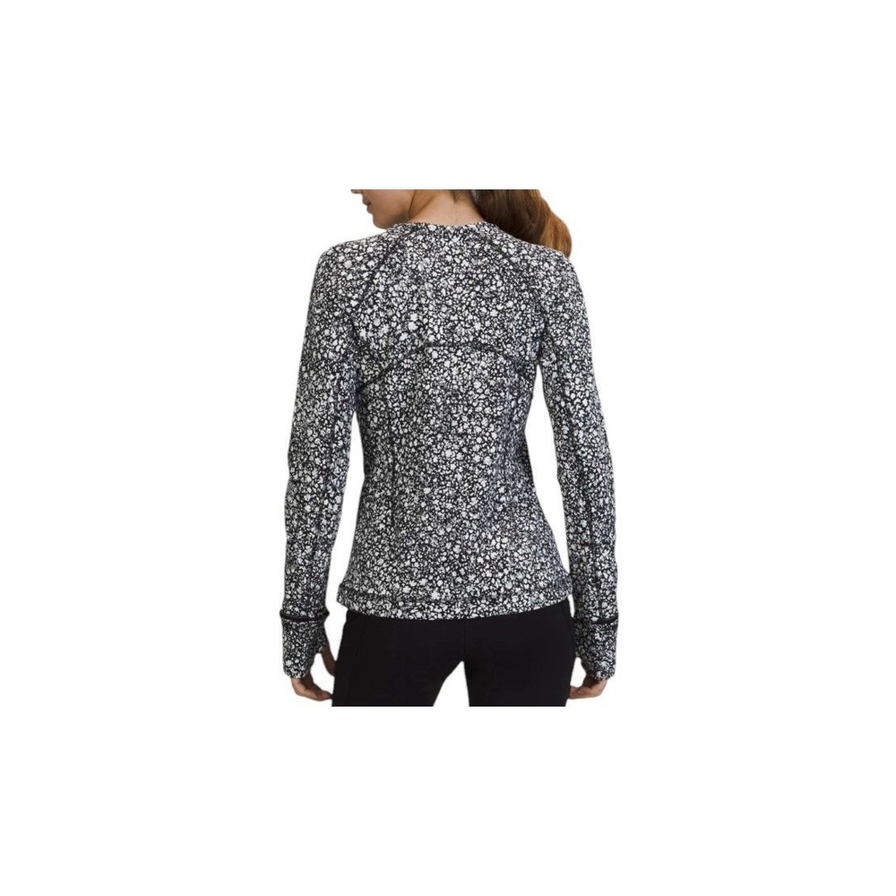 Lululemon Its Rulu Run Long Sleeve Top Size 10 Venture Floral Alpine White Black